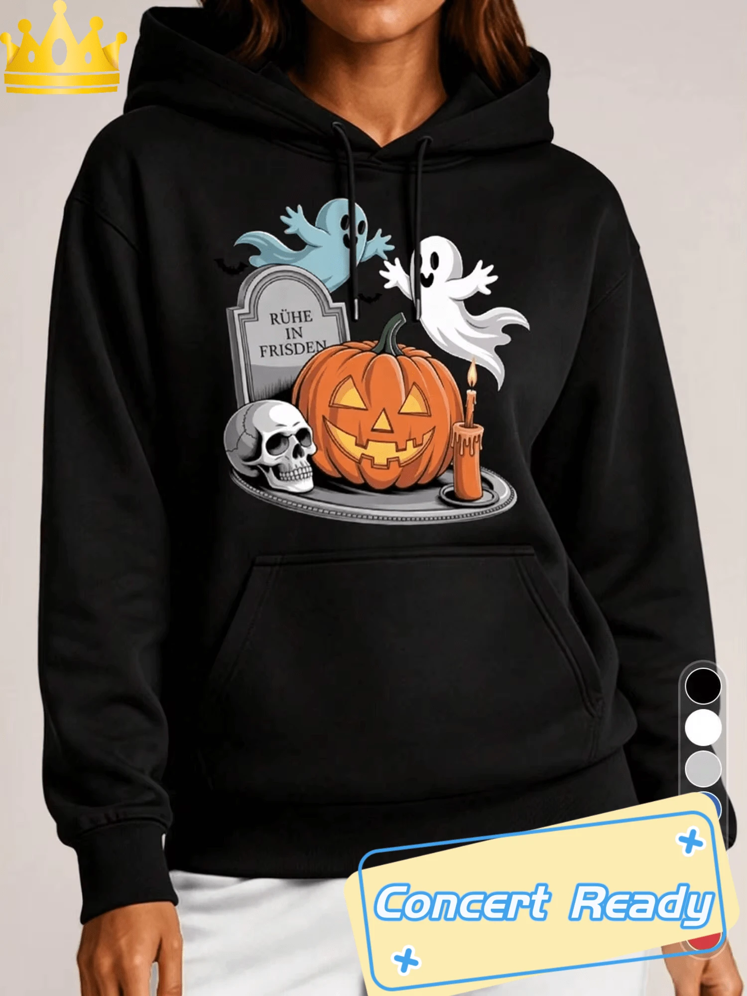 Women Sports Sweatshirts - Black - View 1