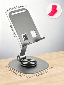 Metal Phone Stand Portable Phone Tablet Desktop Support Stand Tablet Holder Foldable 360 Degree Rotation, Adjustable Angle Support, Charger Compatible - Phone Stand - View 7