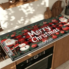 1pc Christmas Santa Style Dish Drying Mat, Coffee Machine Mat, Absorbent Quick-Drying Table Protector, Dining Table Bar Counter Holiday Decor Mat, Practical Christmas Kitchen Supplies, Home Gift, Desktop Decoration - XYLSD-913 - View 15