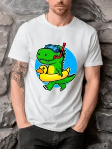 Playera Unisex 100% Algodón Peinado Cuello Redondo Modelo American Skeleetor Unisex, Fresca y Cómoda, Para Uso Diario, Streetwear, Conciertos, Chistosas, Creativas, Gimnasio, Deportiva - Blanco - Ver 1