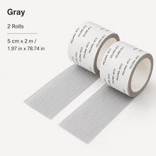 1件自黏式螢幕修補貼，5cm*2m可自訂細網修補膠帶，適用於窗戶螢幕孔洞/裂縫修補、蚊帳修補，強黏性且操作簡單，居家門窗螢幕修補工具，灰色/白色/黑色可選 - A*灰色 - 查看 10