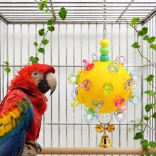Colorful Parrot Bird Toy, Detachable Design, Chewing Ball Boredom Relief Bird Toy, Pet Bird Cage Accessory - Multicolor - View 3