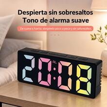 Reloj Digital LED de Mesa con Alarma, Reloj Electrónico para Recámara, Sala, Escritorio y Hogar - 1PC - Ver 3