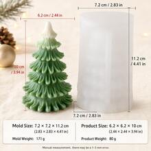 Mini Snow-Covered Christmas Tree & Holly Leaf Silicone Mold, Realistic Snow-Topped Tree Design With Delicate Layered Texture, Compact Size, Suitable For Aromatherapy Candle Inlay Decor, Standalone Small Candles, Handmade Soap Accessories, Decoration And Resin Micro Landscapes, Compatible With Christmas-Themed Candle Creations, Create Winter Atmosphere Desktop Decor, Can Be Used As Holiday Handmade Gift Material - Silicone Mold - View 12