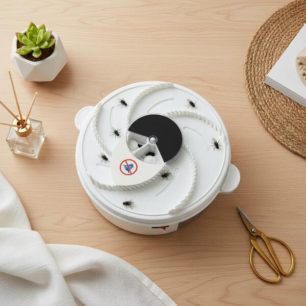 Armadilha Elétrica Pega Moscas USB 20cm - Sem Veneno Silenciosa  Segura para Pets e Crianças I Captura Automática Sem Inseticida para Cozinha e Casa