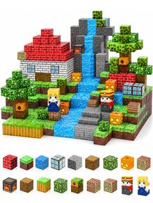 200pcs Magnetic Building Blocks - Children's STEM Sensory Construction Toy Set, 3D Creative Magnetic Building Educational Toy, Suitable For Building And Creating, Explore And Build Your Own Magnetic World, Ideal Gift For Boys And Girls Birthday, Classroom, Holiday (Some Accessories Random Color) - Multicolor - View 1