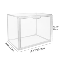 Lifevilion Clear Display Box Organizer Stackable With Magnetic Door Large Capacity Storage Box Purse Showcase For Makeup Book Collectibles - View 15