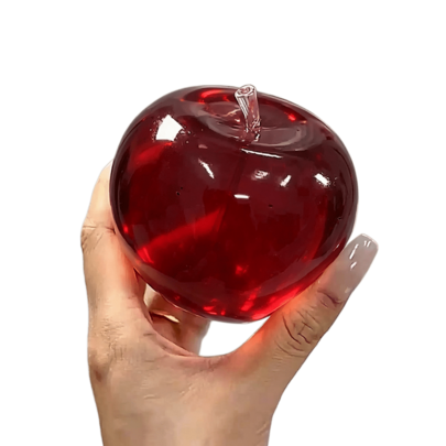 1pc Transparent Apple Squeeze Toy, TPR Material Deformable Fingertip Toy, Glossy Transparent Round Apple Non-Bouncing Malleable Stress Toy, Christmas Gift Halloween Celebration Random Style