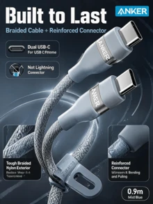 anker Kabel data pengisian cepat bersertifikasi Apple MFi A8662, kompatibel dengan iPhone 16, 15 Pro Max, dan 14. Kabel pengisian cepat port 13C ke Lightning 12, kabel pengisi daya asli. - MultiWarna - View 5