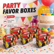 Roblox 10pcs Party Favor Paper Boxes, Portable Handle Snack Containers, Cartoon Block Game Character Print, Rectangular Candy Gift Boxes, Children's Game Theme Birthday Party Snack Storage Boxes - Forsaken Chance Paper Box - View 4