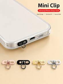Klip Samping Tali Pengikat Casing Ponsel, Kait Logam Mini Universal, Bantalan Konektor Tali Pengikat Ponsel Anti-Hilang - MultiWarna - View 2