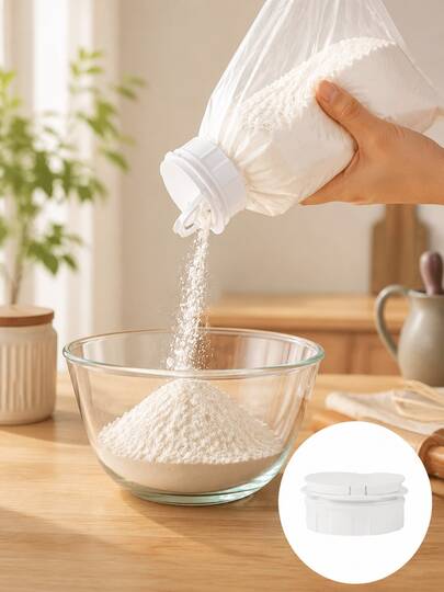 Double Opening Lid, Divided Spout, Sealing Clip; Kitchen Snack Food Storage Bag Sealing Clip; Oatmeal, Milk Powder, Seasoning Moisture-Proof Clip; Household Food Sealing Moisture-Proof Tool