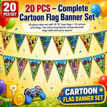 Roblox 10/20pcs Pita Tema Anime Dekorasi Ulang Tahun Bendera Segitiga Warna-warni Dekorasi Pesta Perlengkapan Foto Cocok untuk Pesta Natal Ulang Tahun Karnaval Malam Dekorasi Multi-Adegan - Bendera Roblo - View 2