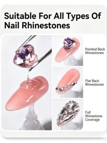 BORN PRETTY 30G Rhinestone Glue Gel No Wipe Uv Led Gel Multi Use For Rhinestone Adhesion 3D Modeling And Powder Nail Diy - 30g - View 7