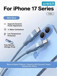 anker Kabel data pengisian cepat bersertifikasi Apple MFi A8662, kompatibel dengan iPhone 16, 15 Pro Max, dan 14. Kabel pengisian cepat port 13C ke Lightning 12, kabel pengisi daya asli. - MultiWarna - View 8