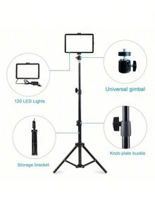6-Inch Selfie Ring Light Stand Kit, Suitable For Live Streaming And Video, Great Gift For Birthday/Valentine's Day/Easter, For Him/Her - Black - View 5