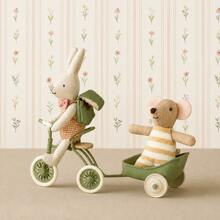 INS Nordic Home 2PCS Nordic Style Cute Fairy Tale Fabric Rabbit & Mouse Hand Puppet Set, Soothing Doll, Role Play Doll, Dollhouse Accessory, Birthday Gift, Plush Doll Decoration, Animal Puppet, Christmas Decoration, Halloween Gift - Multicolor - View 2