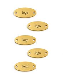 Custom Stainless Steel Logo Label, Suitable For Swimwear, Size 1.38*0.79 Inches, Engraved Brand Label, For Sewing, For Personalized DIY Exclusive Logo, Designer Clothing Label, Bulk Labels, Jewelry Decoration DIY, Label Slightly Large, Pay Attention To Size - Multicolor - View 6