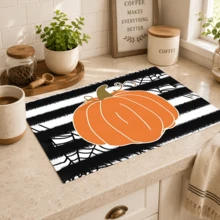 1pc Pumpkin Pattern Diatomaceous Earth Kitchen Drain Mat, Absorbent Dish Drying Mat, Coffee Machine Mat, Dishwashing Mat, Sink Mat, Kitchen Countertop Protector, Suitable For Cups, Plates, Tableware And Kitchen Decor - Multicolor - View 8