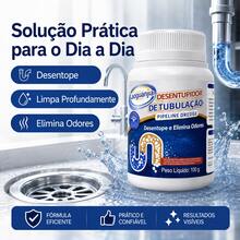 O poderoso agente de desobstrução de tubos e pó de desobstrução específico de esgoto remove efetivamente odores e bloqueia - Em pó - Visão 9