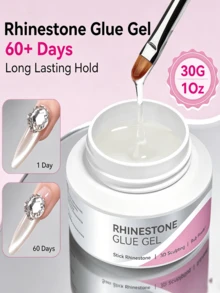 BORN PRETTY 30G Rhinestone Glue Gel No Wipe Uv Led Gel Multi Use For Rhinestone Adhesion 3D Modeling And Powder Nail Diy - 30g - View 4