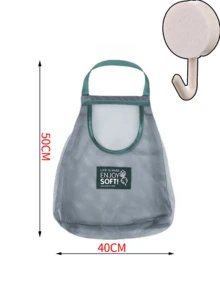 Hanging Breathable Mesh Produce Storage Bags, Reusable Vegetable Fruit Organizer Pouch, Onion Garlic Potato Hanging Net Bag, Space Saving Kitchen Wall Hanging Food Storage Sack - Multicolor - View 11