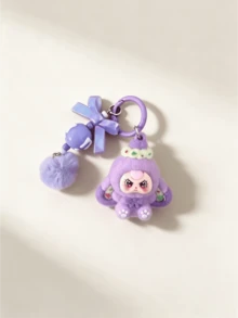 Unisex Adult Sweetheart Big Ear Keychain, Flocked Solid Plastic Key Chain, Cute Cartoon Pendant (Random Head Pendant Style) - Multicolor - View 18
