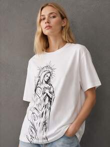 Women T-Shirts - 白色 - 查看 3