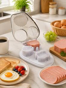 Bộ 2 món/1 món dụng cụ cắt trứng 6 trong 1 kèm bàn chải vệ sinh bằng thép không gỉ, phụ kiện chuẩn bị trứng thiết yếu - Nhiều màu - Xem 12