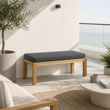 Heavy-Duty Indoor/Outdoor Bench Pad – Sophisticated Design For High-Traffic Seating Areas - Dark Grey - View 4