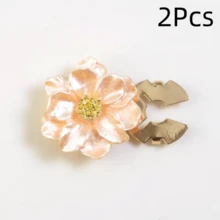 1Pc/2Pcs Floral Seamless Button Set, Decorative Clip-On Shirt Buttons, Women's Shirt Collar/Cuff Decorative Buttons, Quick Detach And Install - Multicolor - View 19