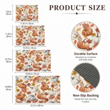 1pc Pumpkin Pattern Diatomaceous Earth Kitchen Drain Mat, Absorbent Dish Drying Mat, Coffee Machine Mat, Dishwashing Mat, Sink Mat, Kitchen Countertop Protector, Suitable For Cups, Plates, Tableware And Kitchen Decor - Multicolor - View 10