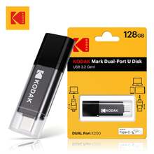 Kodak 2-In-1 Type-C USB3.2 OTG 64GB/128GB/256GB Dual Interface Metal USB Flash Drive, Compatible With IPhone 15/16/17, IPad Mini 6 2021, MacBook, Android Smartphones (With USB-C OTG Function) - View 16
