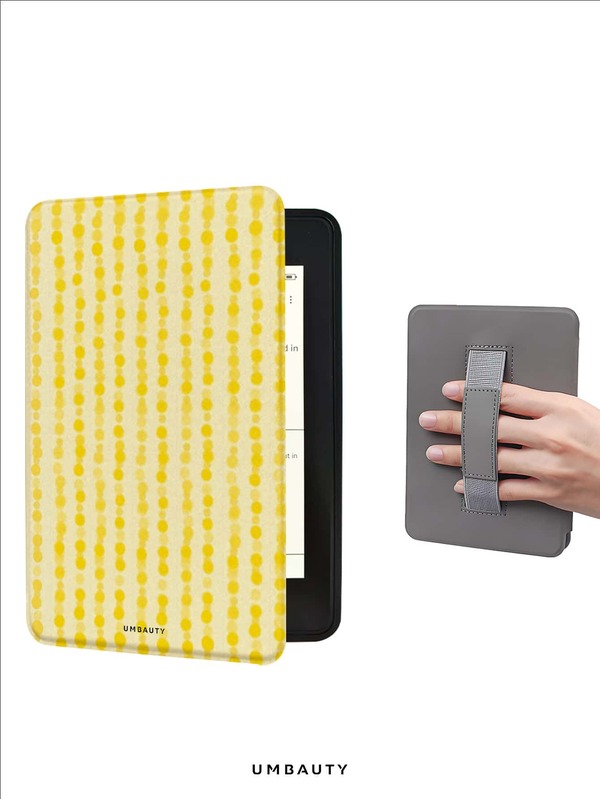 UMBAUTY Casing Pelindung untuk Kindle Paperwhite 7/6.8/6 Inci (Generasi ke-12/11/10/7/6/5 - 2024) dengan Motif Polkadot dan Garis Tie-Dye | Aksesori Kindle E-Reader Colorsoft Signature Edition, Casing Pelindung Minimalis Lucu dengan Tali Genggam, Cocok Sebagai Hadiah untuk Rekan Kerja dan Teman