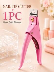Nail Tip Cutter, Stainless Steel U-Shaped Acrylic Nail Clipper For False Nails, French Nail Art, DIY Manicure And Nail Extension Trimming, Pink Or Black - Pink - View 10