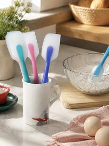 5pcs/3pcs/2pcs Random Assortment Premium Silicone Spatulas, Non-Stick Heat-Resistant Kitchen Utensils, Suitable For Cooking, Baking And Flipping, Dishwasher , Kitchen Tools - View 6