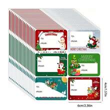 34/68/106pcs Christmas Gift Wrapping Paper(Includes Stickers), Cute Santa Claus Christmas Hat Christmas Snowman Wrapping Paper,Various Patterns - Style B - View 7