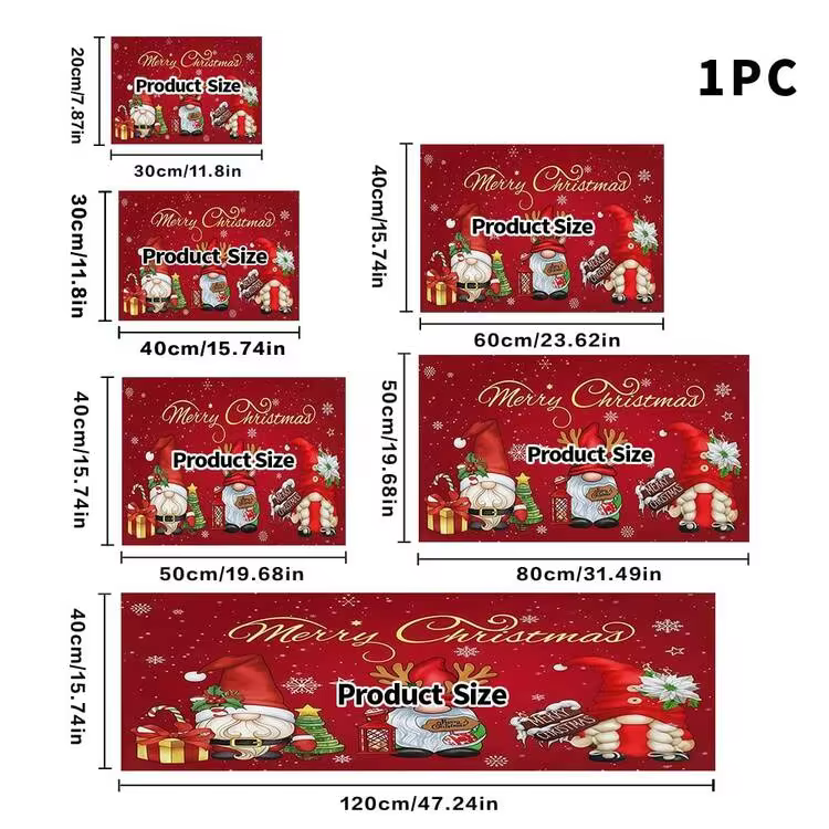 1 pieza Tapete de secado de platos estilo navideño, tapete para cafetera, protector de mesa absorbente de secado rápido, tapete decorativo para mesa de comedor, barra y mostrador de cocina, suministros prácticos de cocina navideña, regalo para el hogar, decoración de sobremesa - XYLSD-912 - Añade 12