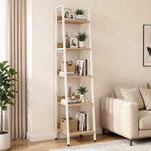 Open Bathroom Storage Shelf, Standing Bookcase, Stair Display Shelf, Living Room Storage Shelf (Only With Storage Shelf), 40 X 36 X 170 Cm - Black - View 5