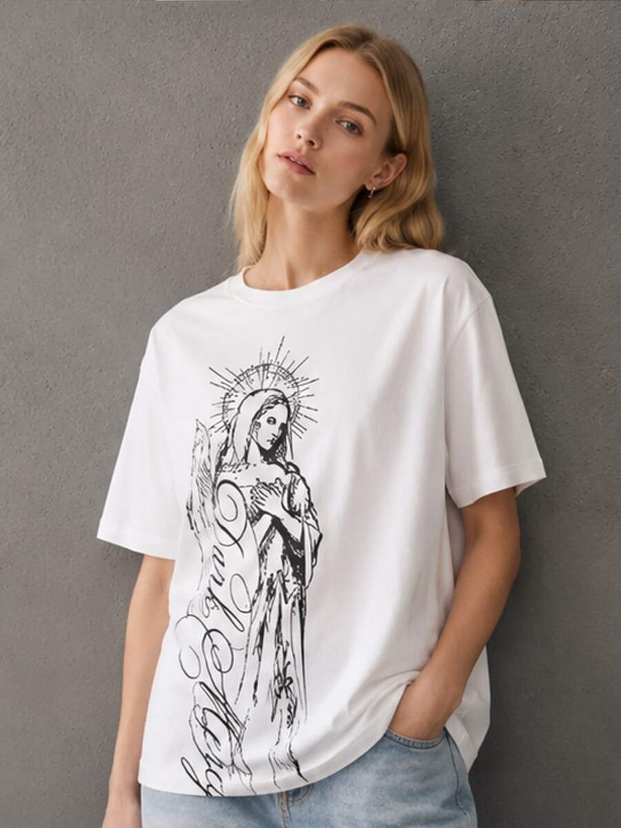 Women T-Shirts - 白色 - 查看 1