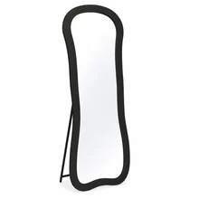 160*60cm Asymmetric Curved Full‑Body Mirror, Random Color, Freestanding & Wall‑Mounted Dressing Mirror, Large Standing Makeup Mirror For Bedroom Living Room Home Decor - A - View 9