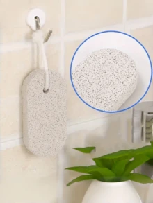1pc Oval Exfoliating Pumice Stone, Volcanic Pumice Foot Scrub Stone With Hanging Ring, Natural Tool For Removing Dead Skin, Rough Surface Quickly Removes Dead Skin, Protects Skin Without Hurting Hands, Efficient Body Care Cleaning Tool - Pumice Stone - View 5