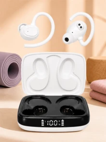 Tagry I21 Ear Hook Open-Ear Wireless Earbuds Bluetooth 5.3 Stereo Deep Bass LED Display IPX7 Headphones With Mic For Running Commuting Indoor Outdoor - View 1