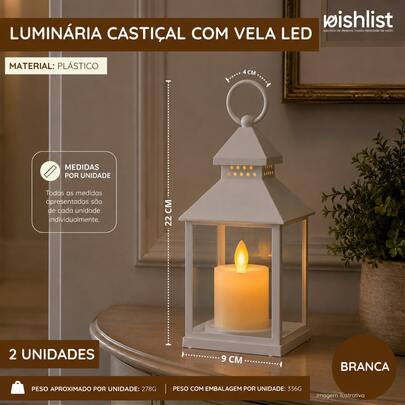 Lamparina de Decoracão Led. Lanterna com Vela Led. Lampião Decorativo
