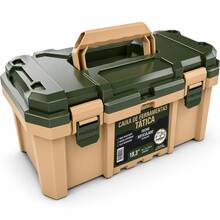 Caixa de Ferramentas Grande 18,3" Metasul Original Reforçada Maleta para Ferramentas e Pesca - A - Visão 6