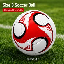Size 3 Professional Football Training Ball - Suitable For Various Fields, Dynamic Design, Quality Stitching Craftsmanship, Durable PVC Material. Indoor 5-A-Side Football Use - Ideal For Matches - Multicolor - View 11