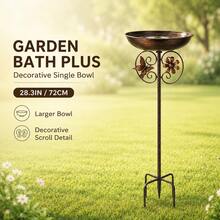 Metal Bird Bath Feeder Bowl With Garden Stake,Outdoor Bird Bath & Feeder,Weather-Resistant Yard DecorFor Birds & Butterflies - Bird Bath and Bird Feeder Garden Stake - View 13