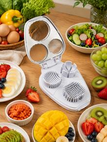 Bộ 2 món/1 món dụng cụ cắt trứng 6 trong 1 kèm bàn chải vệ sinh bằng thép không gỉ, phụ kiện chuẩn bị trứng thiết yếu - Nhiều màu - Xem 10