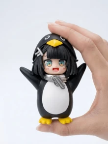 "Gugugaga" Cute Penguin Meme Funny Figurine, Humorous Desktop Decor Ornament, Cartoon Game Lover Gift - Multicolor - View 10