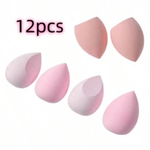 12pcs Makeup Sponges Are The Ideal Gift For Beginners And Girlfriends - Baby Pink - View 12
